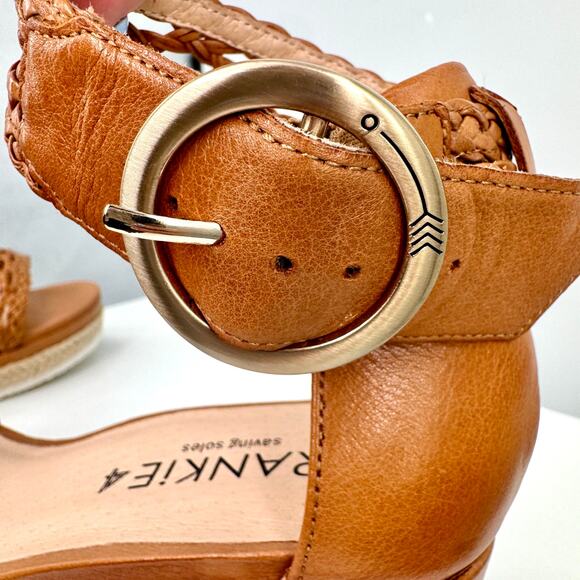 Frankie4 Australia FiFi Tan Espadrille Wedge Sandal Sole Hero™ Footbed Sz 7 $200 - Picture 11 of 15